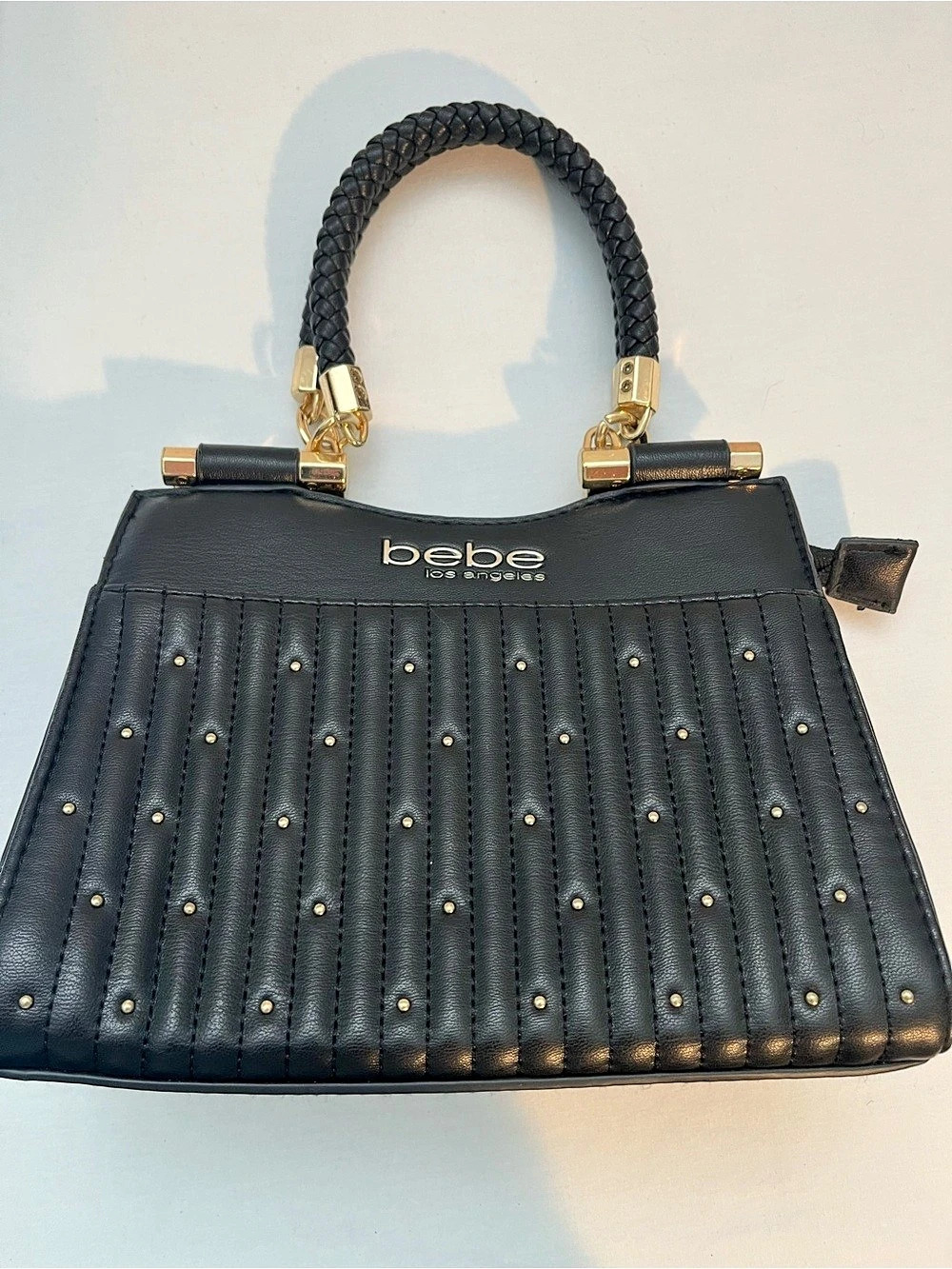 Bebe Black Studded Satchel